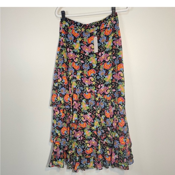 NWT BODEN Multi Ruffle Maxi Floral Skirt 6 - Picture 9 of 14